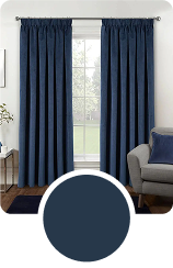 blue curtains