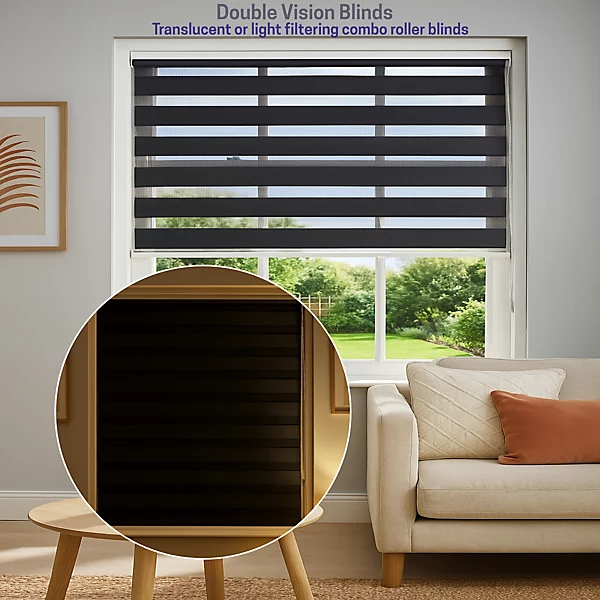 FURNISHED Day and Night Roller Blinds - White Striped Roller Shades - Image 2