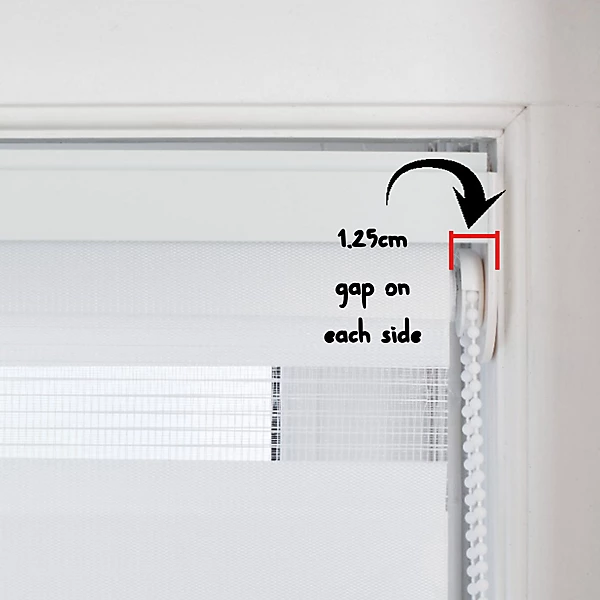 FURNISHED Day and Night Roller Blinds - White Striped Roller Shades - Image 3