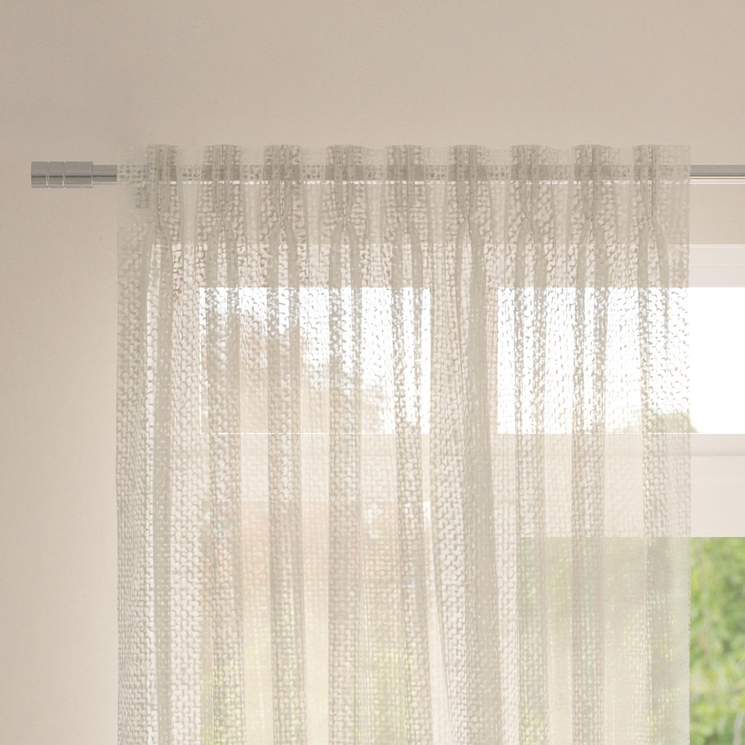Lumiere Unlined Ariel Oat Curtains - Image 3