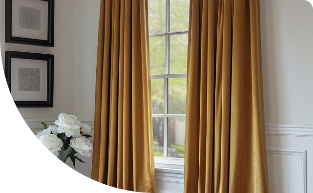 silk curtains