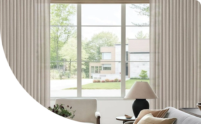 Luxury pencil pleat curtains Dubai