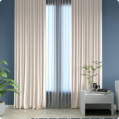 Sheer Beige Curtains Dubai