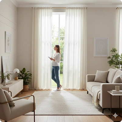 Elegant smart curtains Dubai