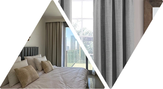 Modern pencil pleat curtains Dubai