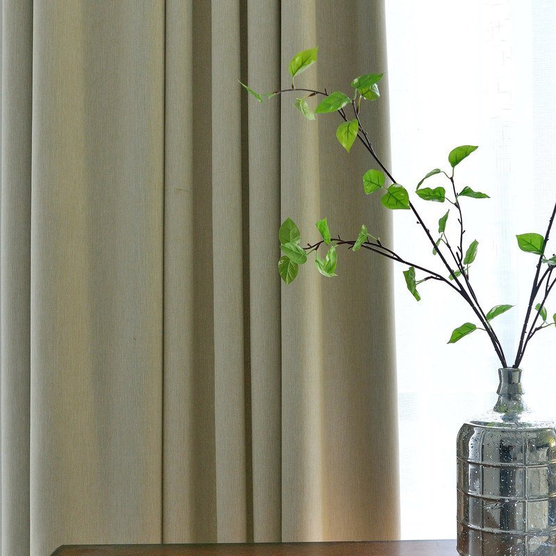 Blackout Zigzag Twill Cream Curtain