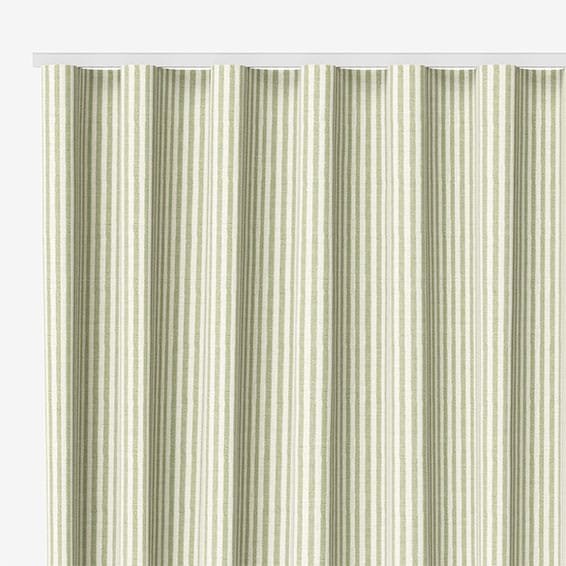 Ella Stripe Pistachio Motorized Curtains - Image 3