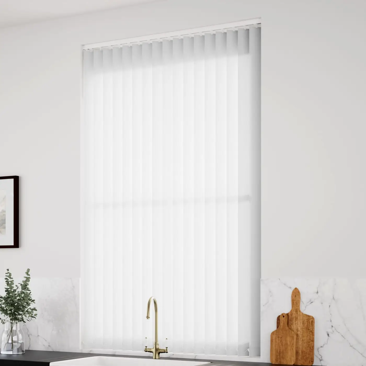 Valencia Bright White Vertical Blind - Image 2