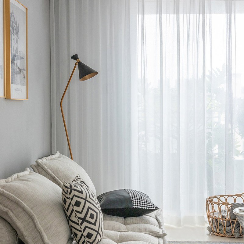 Breeze Coconut White Chiffon Curtain - Image 6