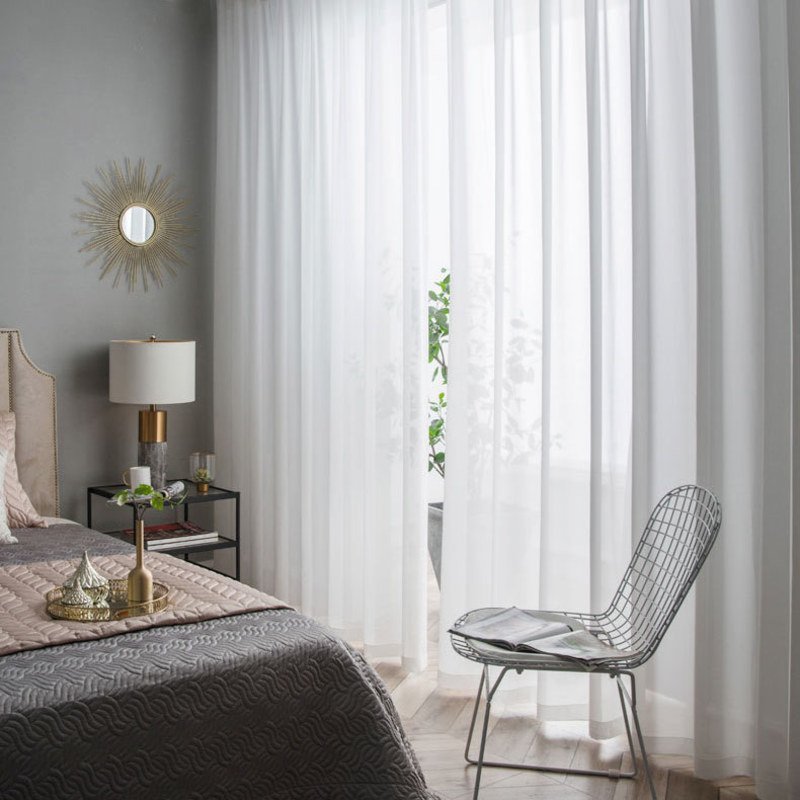 Breeze Coconut White Chiffon Curtain - Image 5