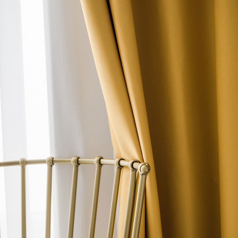Superthick Lemon Yellow Blackout Curtain - Image 2