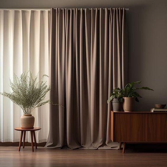 Modern Beige Curtains UAE