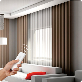 Smart electric curtains integrated with Alexa in Dubai