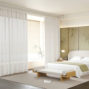 Double Layer Bedroom Curtains Fashion Portable Blackout Curtain