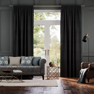 Eternity Linen Charcoal Curtains
