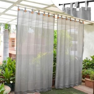 GSM Outdoor Sun Light-filtering Blocking Balcony Loop Curtains