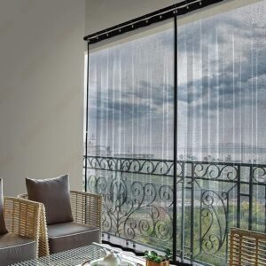 HIPPO - Outdoor Transparent Pvc Solid Waterproof Balcony Curtain