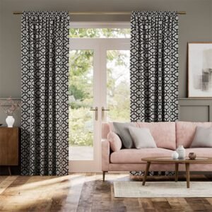 Lattice Black Curtains
