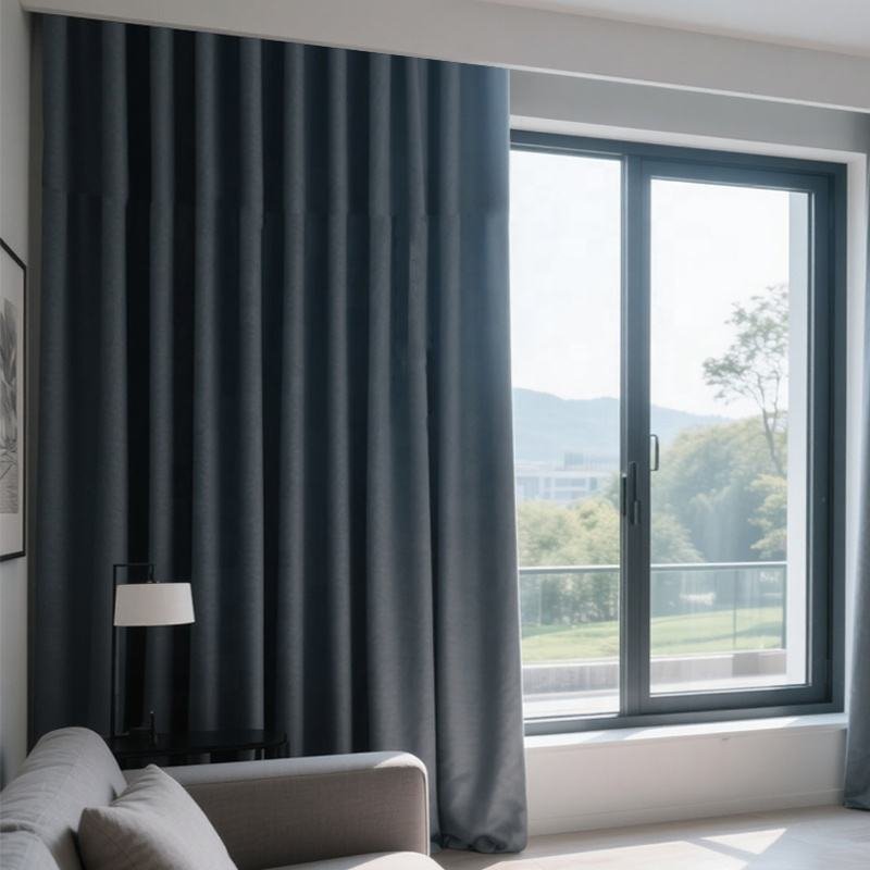 Solid Thermal Insulated Polyester Blackout Window Curtains