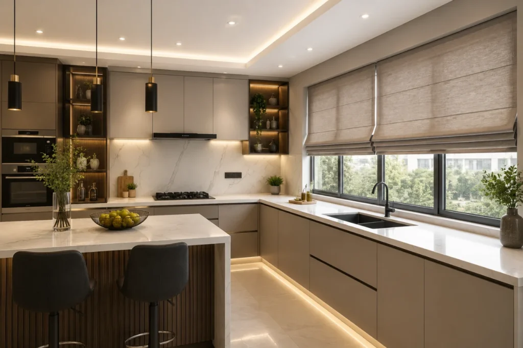 Kitchen Roman Blinds