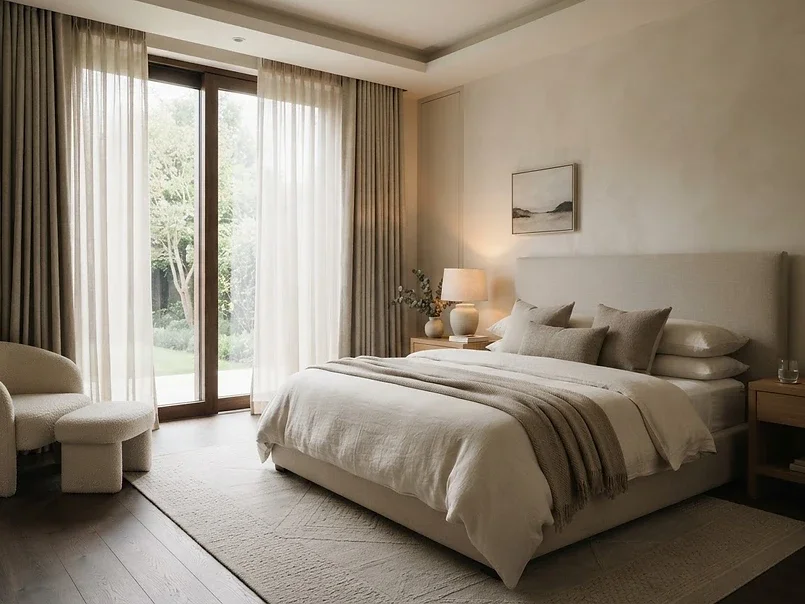 modern bedroom curtains