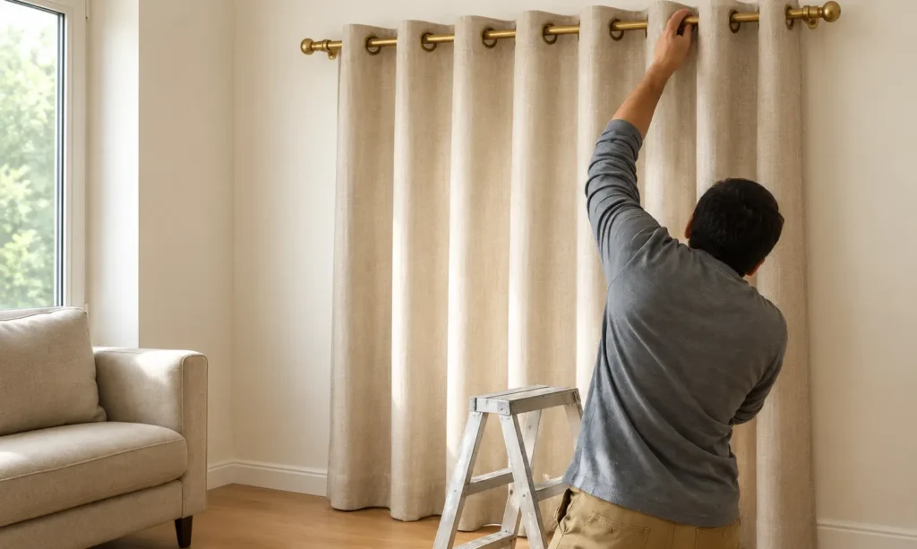 How to hang curtains properly