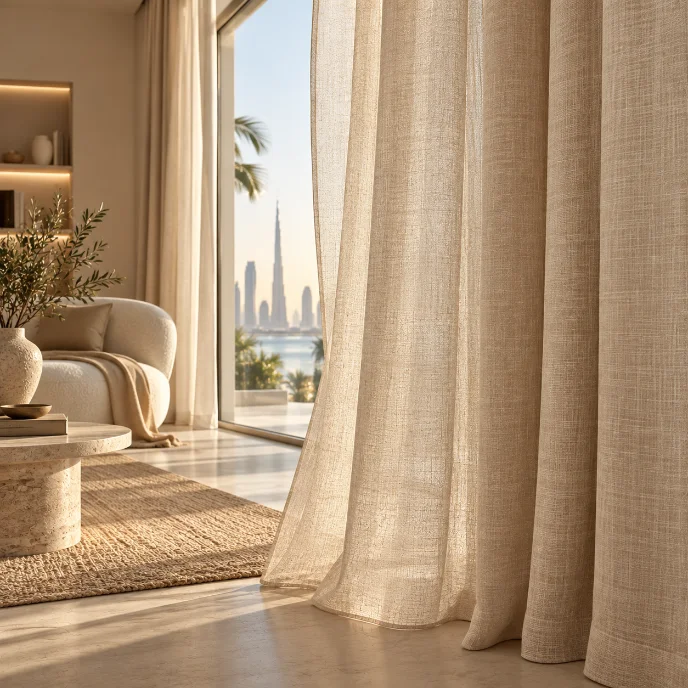 Linen Sheer Curtains Dubai