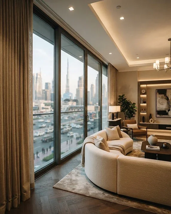 Residence — Road-Facing Living Room