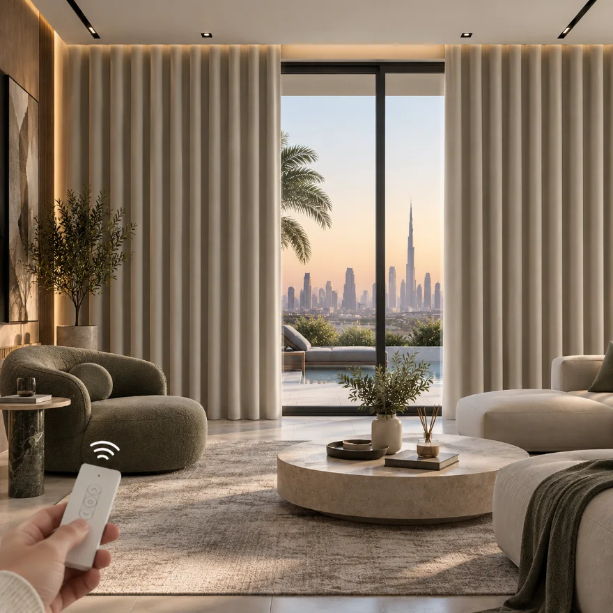 Wave Motorized Curtains Dubai