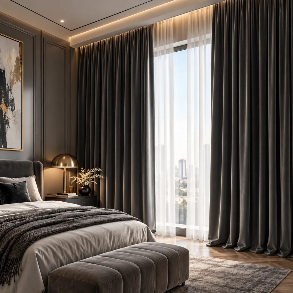 apartment velvet curtains in Dubai