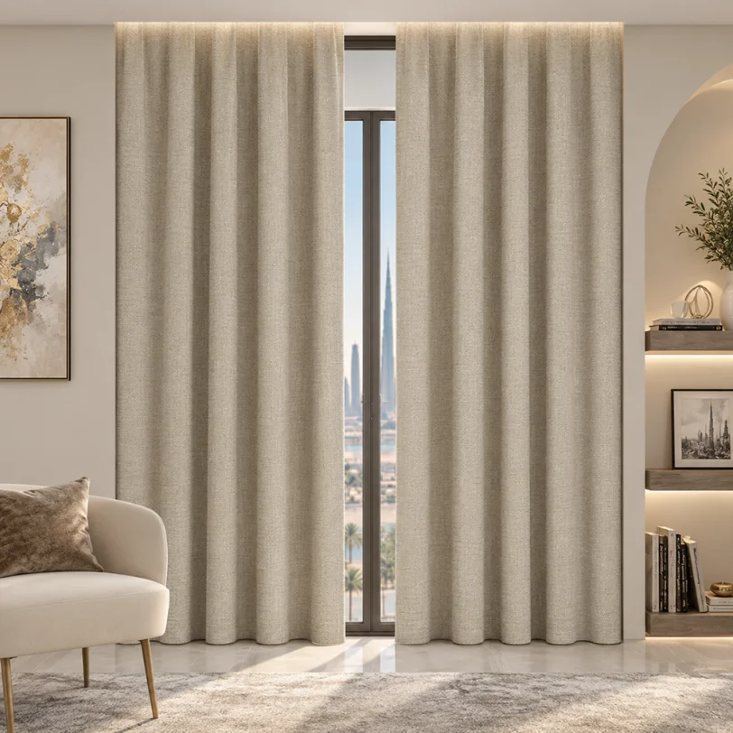 Ivory Textured Curtain