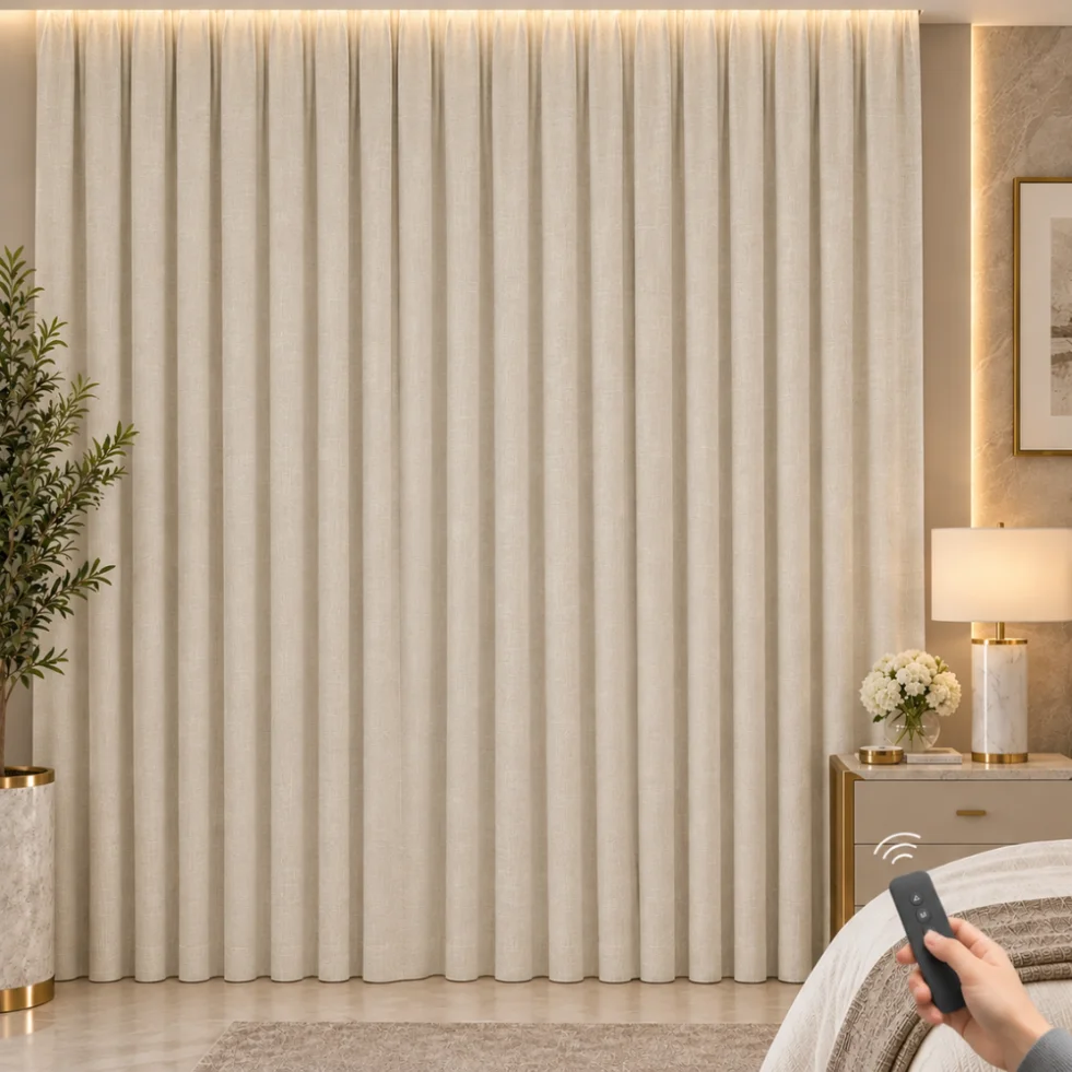 Grey Woven Curtain