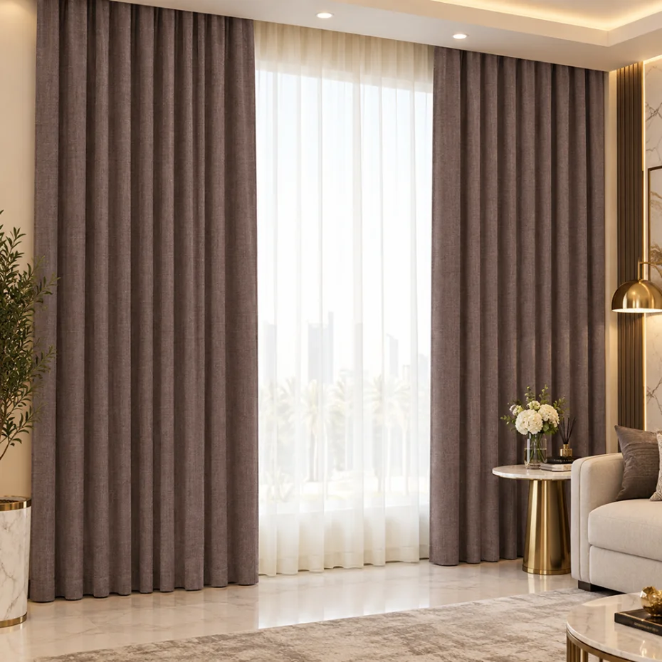 Earthy Brown Drape