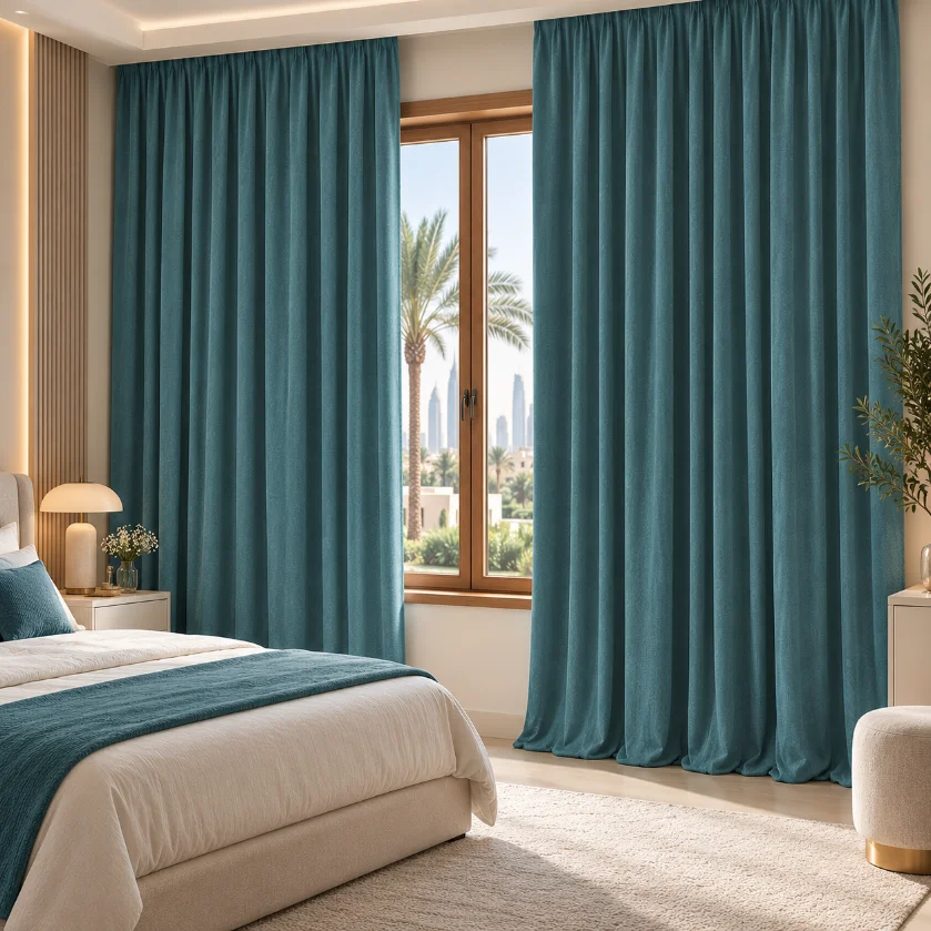 Teal Velvet Curtain