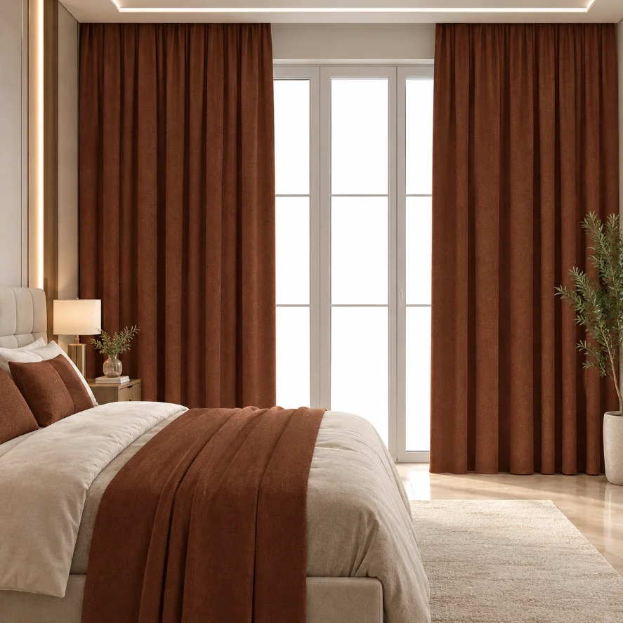 Rust Velvet Curtains