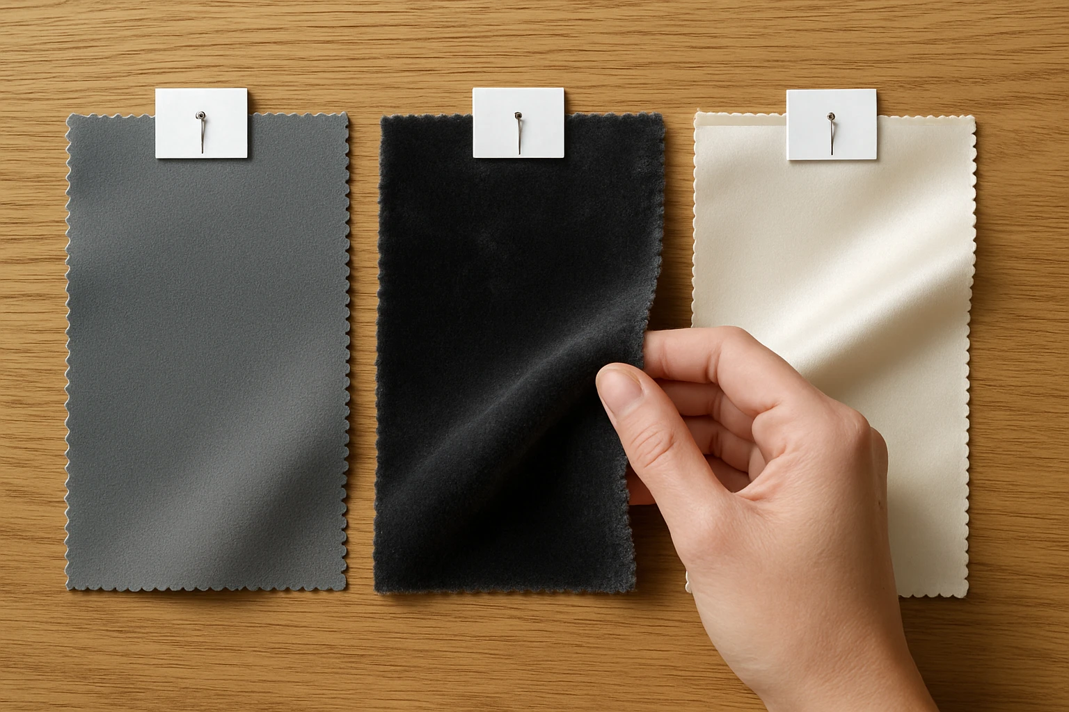 Blackout curtain fabric swatches and care