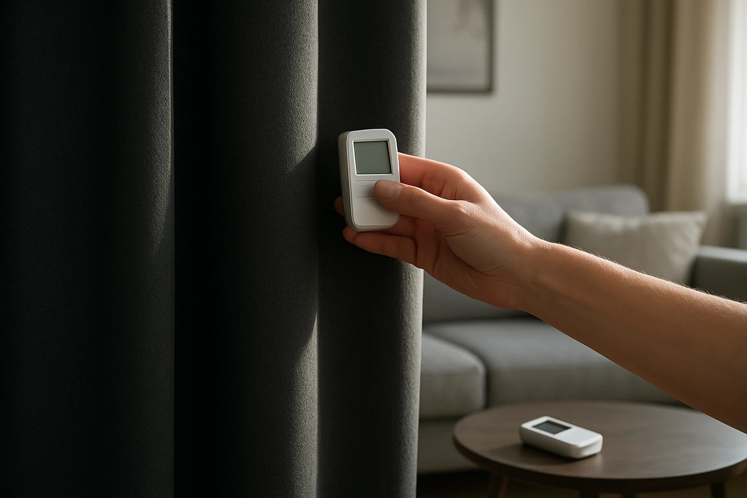 Blackout curtains thermometer test