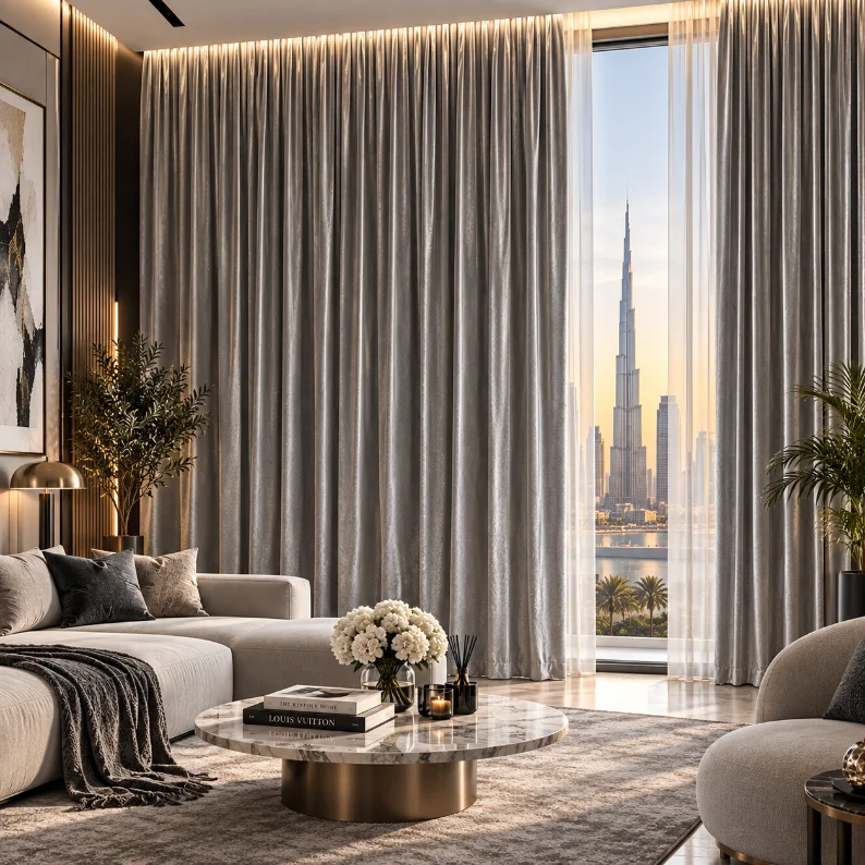 blackout velvet curtains shop Dubai