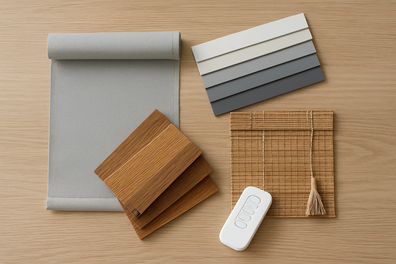 Blind samples including roller wooden Venetian