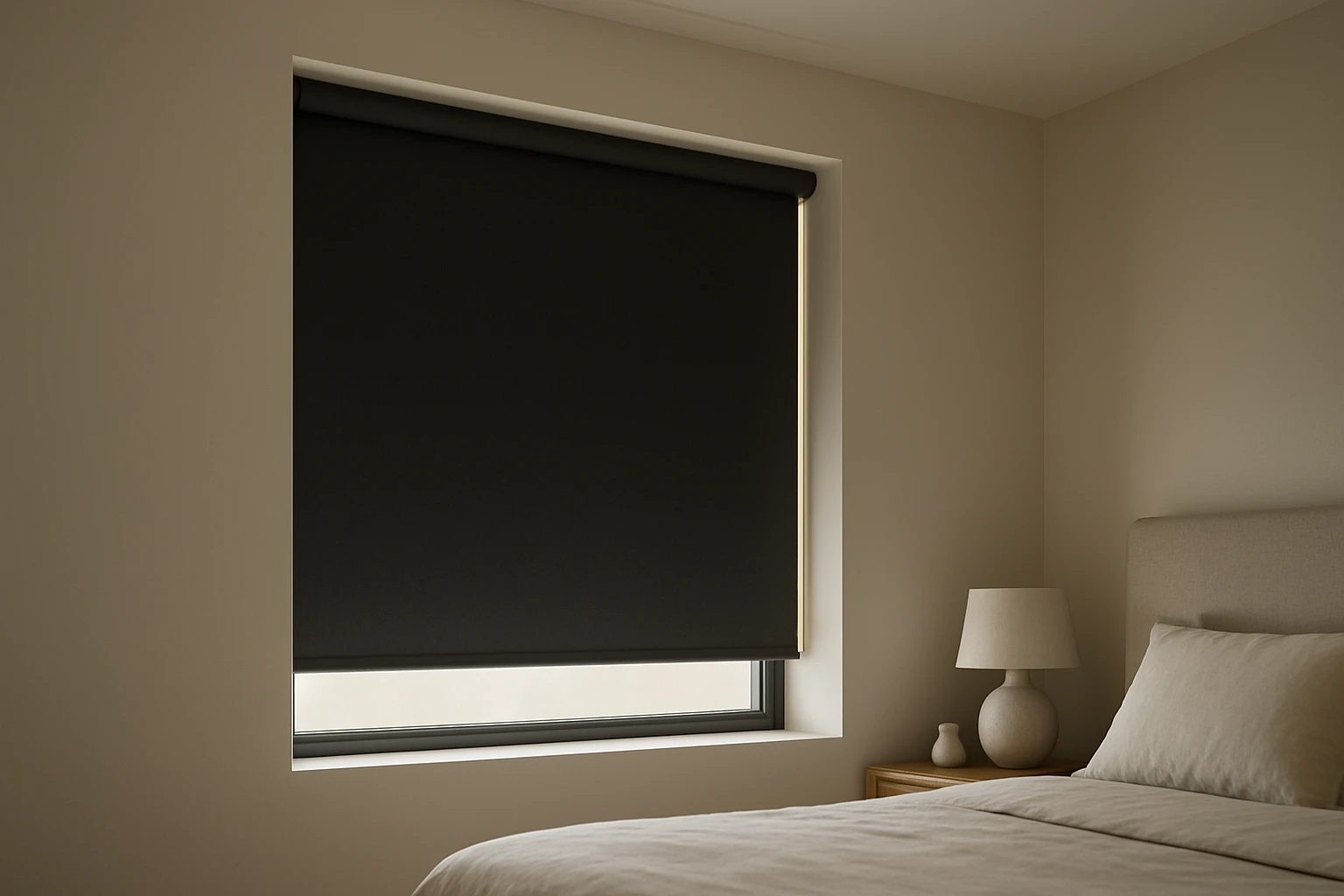 Charcoal roller blackout blind in Dubai
