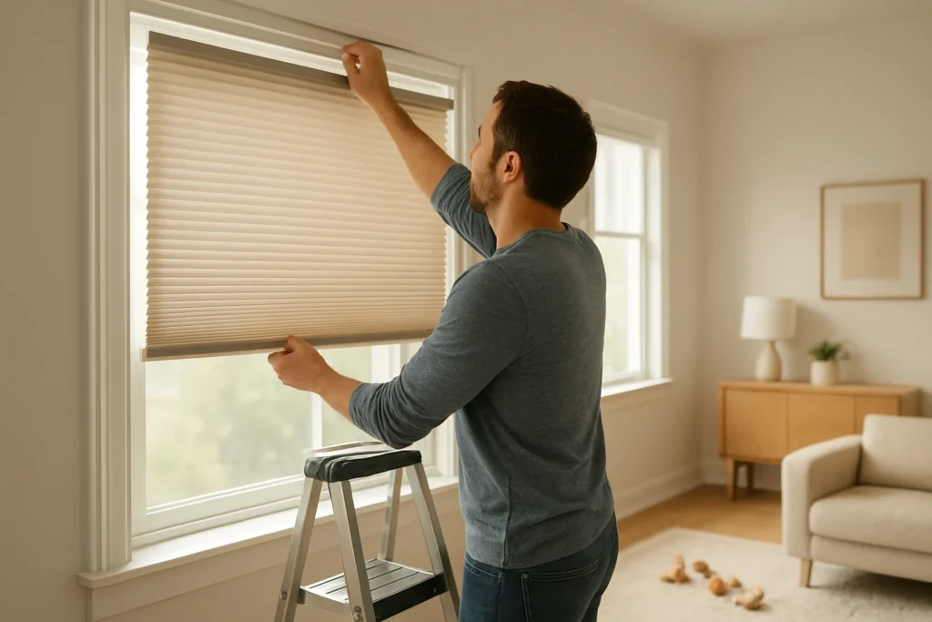 Cordless blinds installation