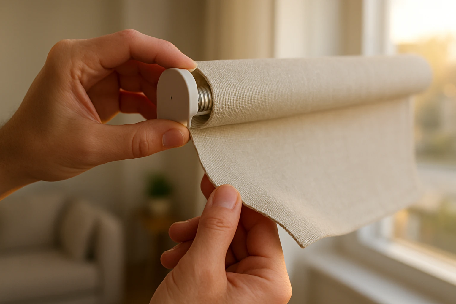 Cordless roller blind tension reset
