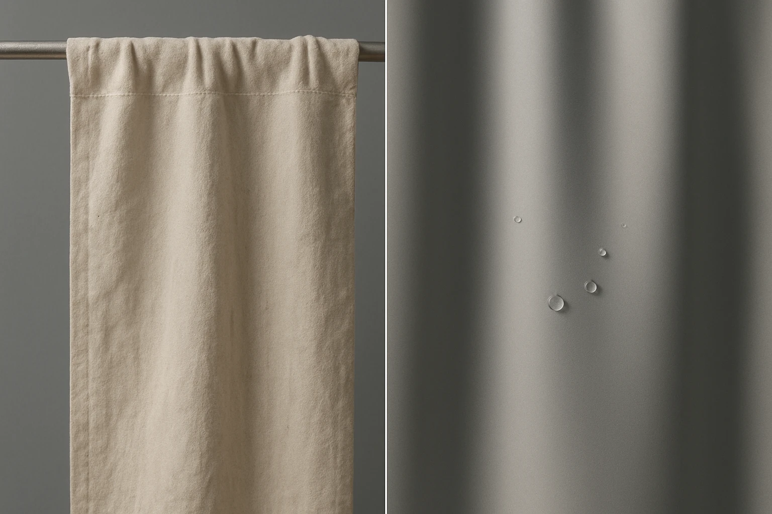 Cotton and polyester curtain fabric comparison