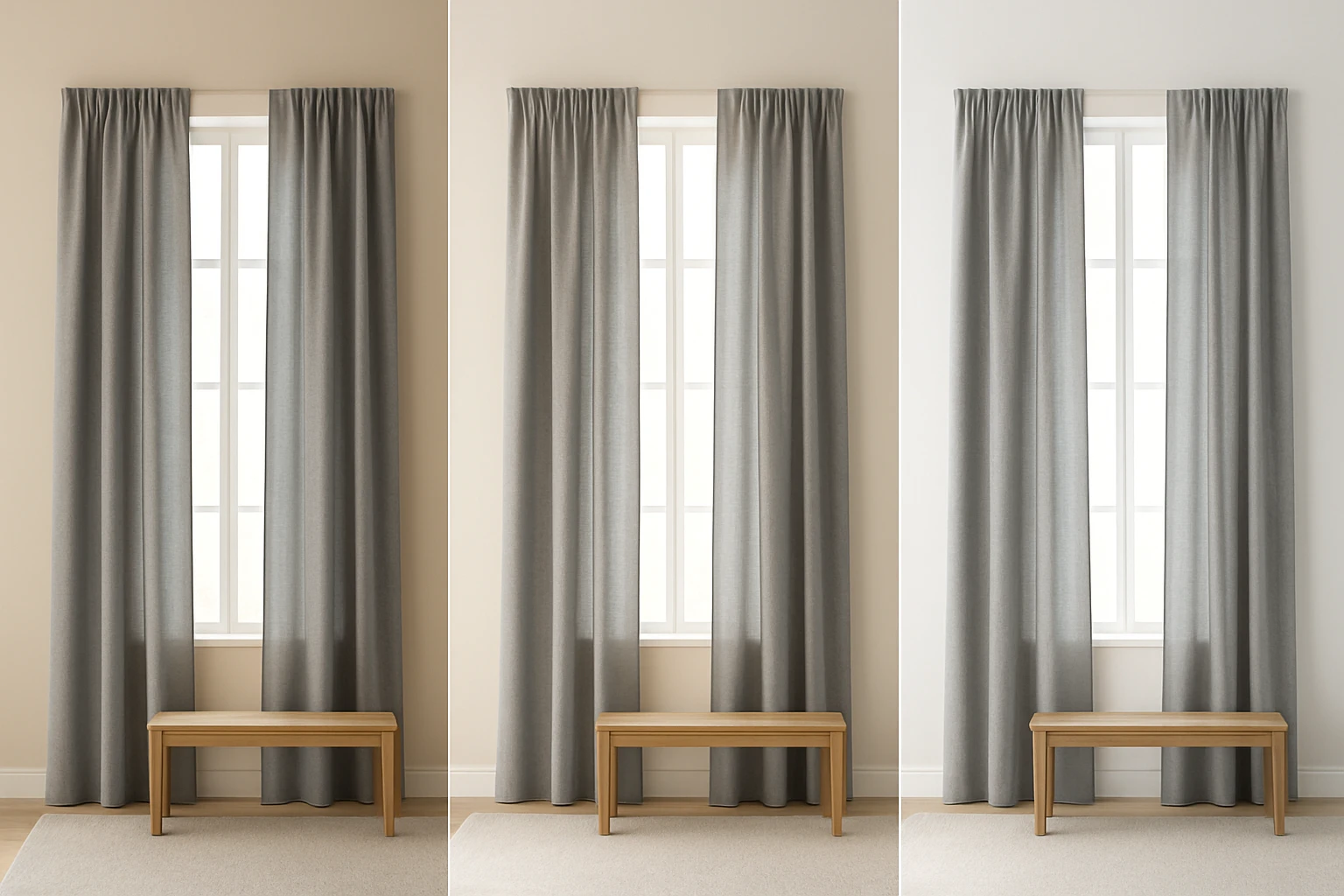 Curtain color on beige cream white walls