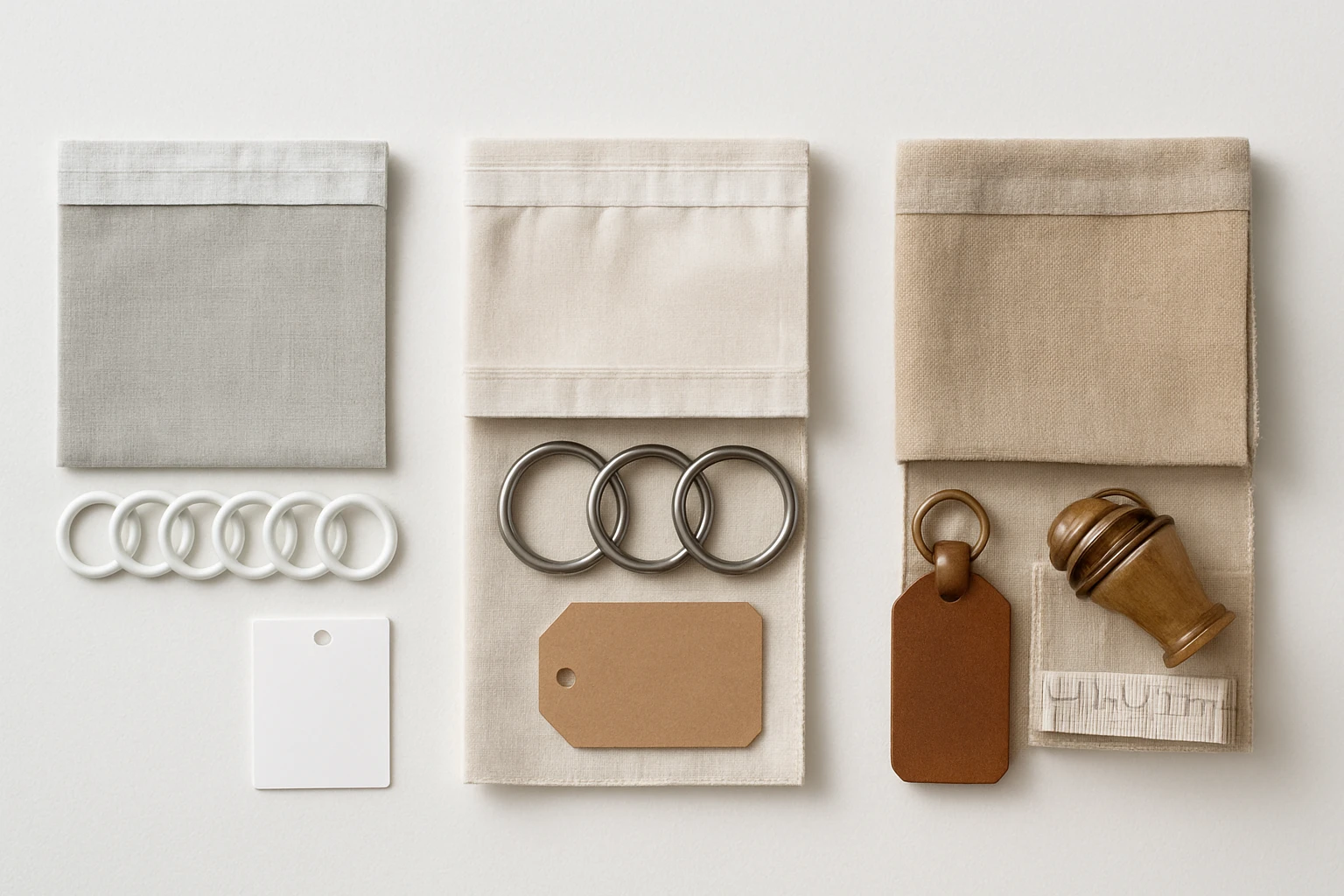 Curtain fabric and hardware comparison