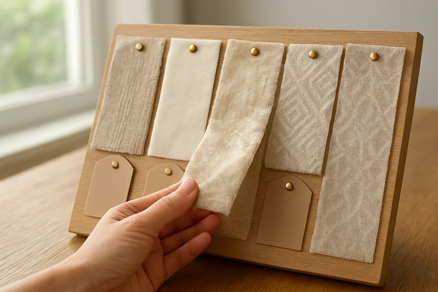 Curtain fabric swatches texture and patterns