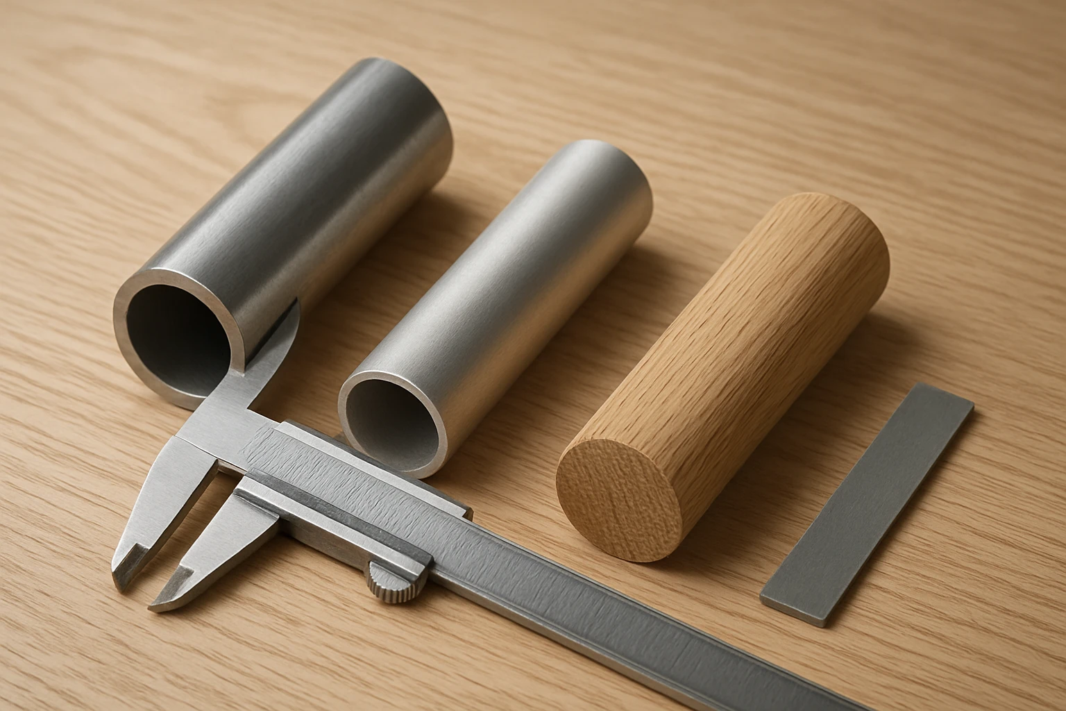 Curtain rod cross sections with caliper