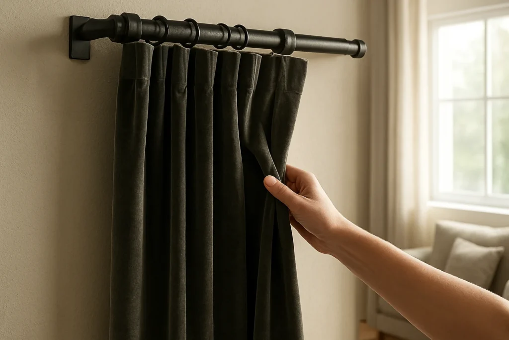 Curtain rod for heavy curtains