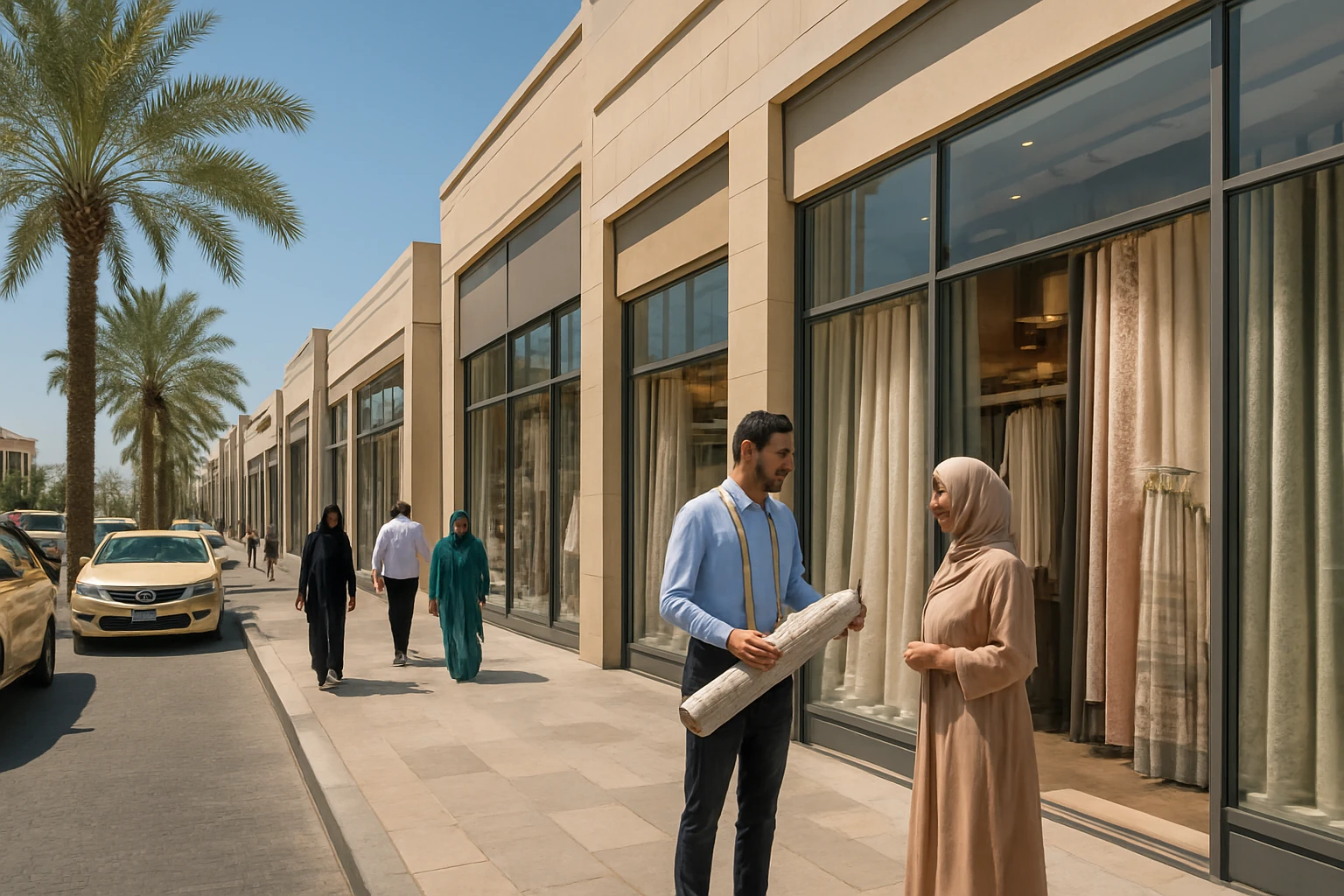 Curtains showrooms at Dubai mall