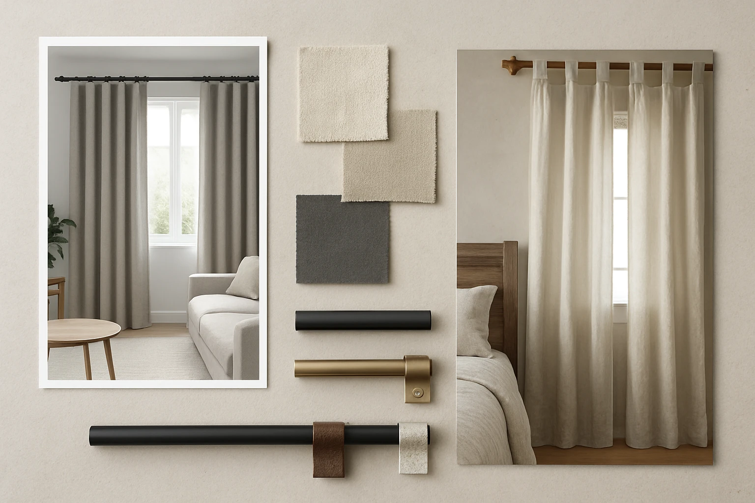 Grommet curtains and tab top curtains